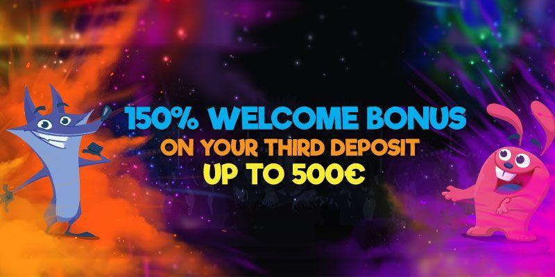 The Fun never Stops: 150% 3rd Deposit Bonus tot €500